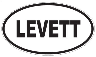 LEVETT - Oval Sticker