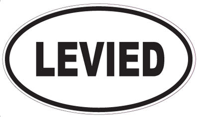 LEVIED - Oval Sticker