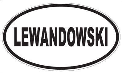 LEWANDOWSKI - Oval Magnet