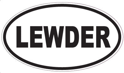 LEWDER - Oval Sticker