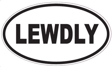 LEWDLY - Oval Sticker