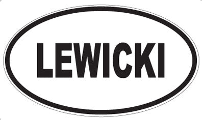 LEWICKI - Oval Sticker