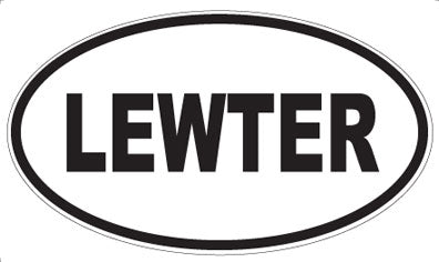 LEWTER - Oval Sticker