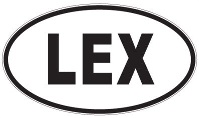 LEX - 3 Letter Initials Oval Sticker