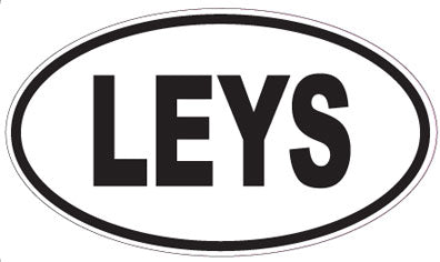 LEYS - Oval Sticker