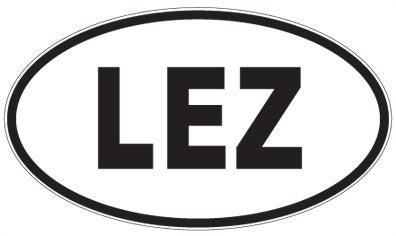 LEZ - 3 Letter Initials Oval Sticker