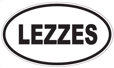 LEZZES - Oval Sticker