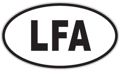 LFA - 3 Letter Initials Oval Sticker