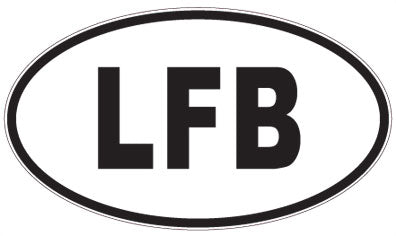 LFB - 3 Letter Initials Oval Sticker
