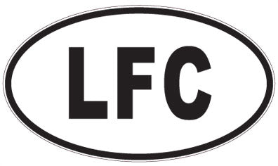 LFC - 3 Letter Initials Oval Sticker