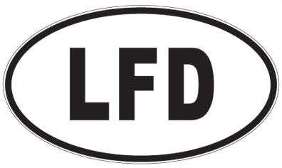 LFD - 3 Letter Initials Oval Sticker