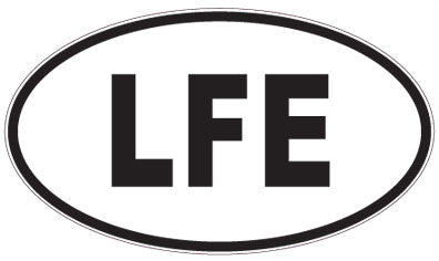 LFE - 3 Letter Initials Oval Sticker