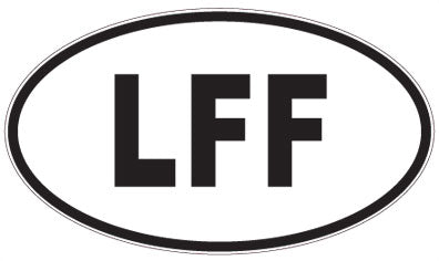 LFF - 3 Letter Initials Oval Sticker
