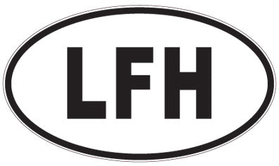 LFH - 3 Letter Initials Oval Sticker