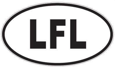 LFL - 3 Letter Initials Oval Sticker
