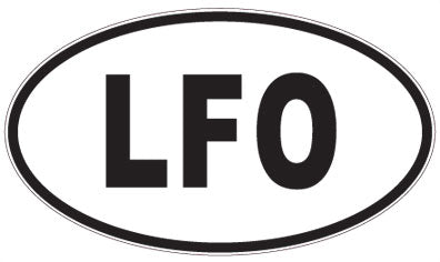 LFO - 3 Letter Initials Oval Sticker