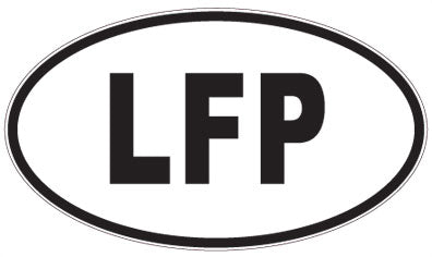 LFP - 3 Letter Initials Oval Sticker