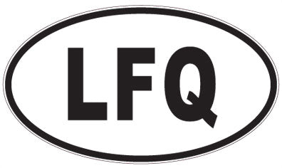 LFQ - 3 Letter Initials Oval Sticker