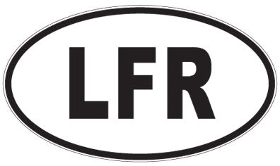 LFR - 3 Letter Initials Oval Sticker