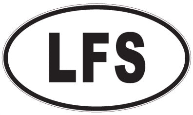 LFS - 3 Letter Initials Oval Sticker