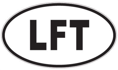 LFT - 3 Letter Initials Oval Sticker