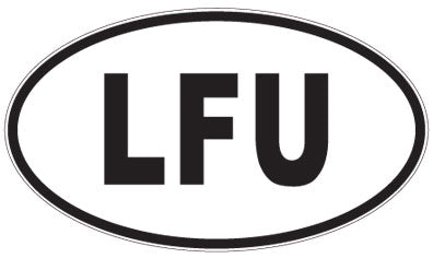 LFU - 3 Letter Initials Oval Sticker