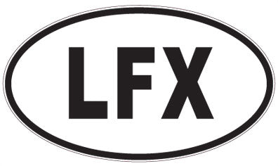 LFX - 3 Letter Initials Oval Sticker