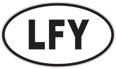 LFY - 3 Letter Initials Oval Sticker
