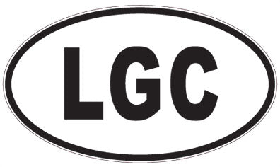 LGC - 3 Letter Initials Oval Sticker