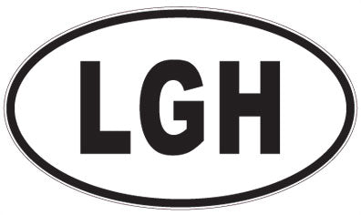 LGH - 3 Letter Initials Oval Sticker