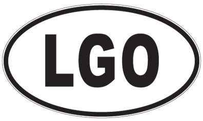 LGO - 3 Letter Initials Oval Sticker