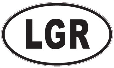 LGR - 3 Letter Initials Oval Sticker