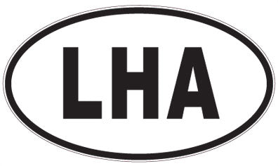 LHA - 3 Letter Initials Oval Sticker
