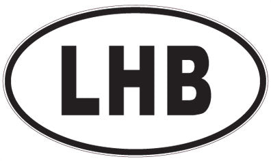 LHB - 3 Letter Initials Oval Sticker