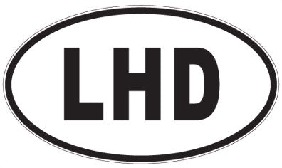 LHD - 3 Letter Initials Oval Sticker