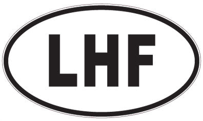 LHF - 3 Letter Initials Oval Sticker