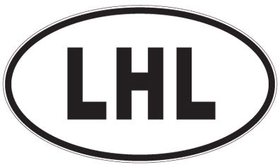 LHL - 3 Letter Initials Oval Sticker