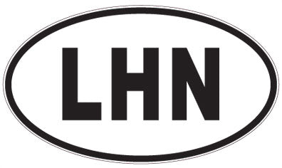 LHN - 3 Letter Initials Oval Sticker