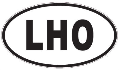 LHO - 3 Letter Initials Oval Sticker