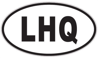 LHQ - 3 Letter Initials Oval Sticker