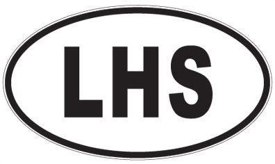 LHS - 3 Letter Initials Oval Sticker