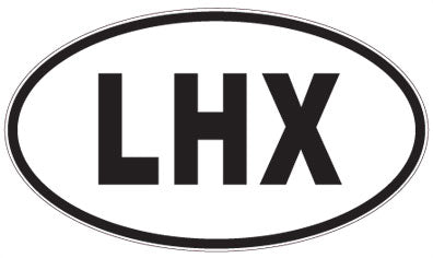 LHX - 3 Letter Initials Oval Sticker