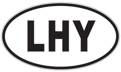 LHY - 3 Letter Initials Oval Sticker