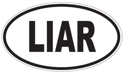 LIAR - Oval Sticker