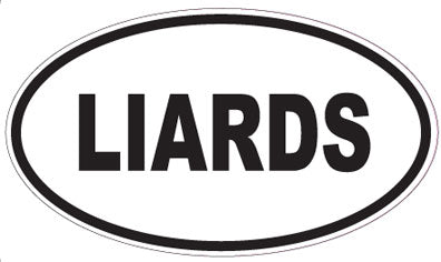 LIARDS - Oval Sticker