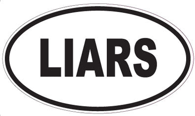 LIARS - Oval Magnet