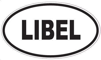 LIBEL - Oval Sticker