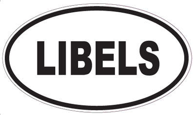 LIBELS - Oval Sticker