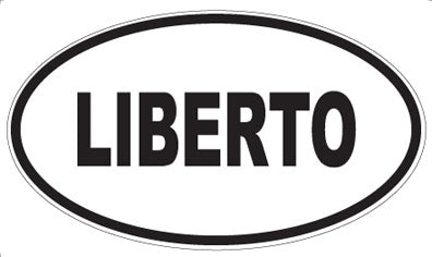 LIBERTO - Oval Magnet