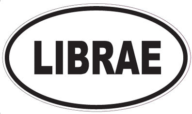 LIBRAE - Oval Sticker